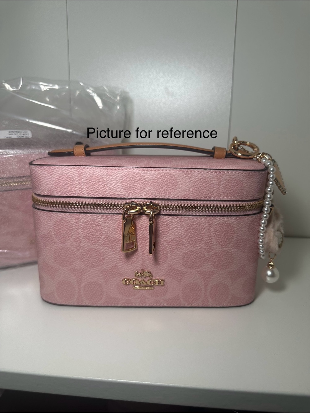 Coach Powder Pink Vanity Cosmetic Case